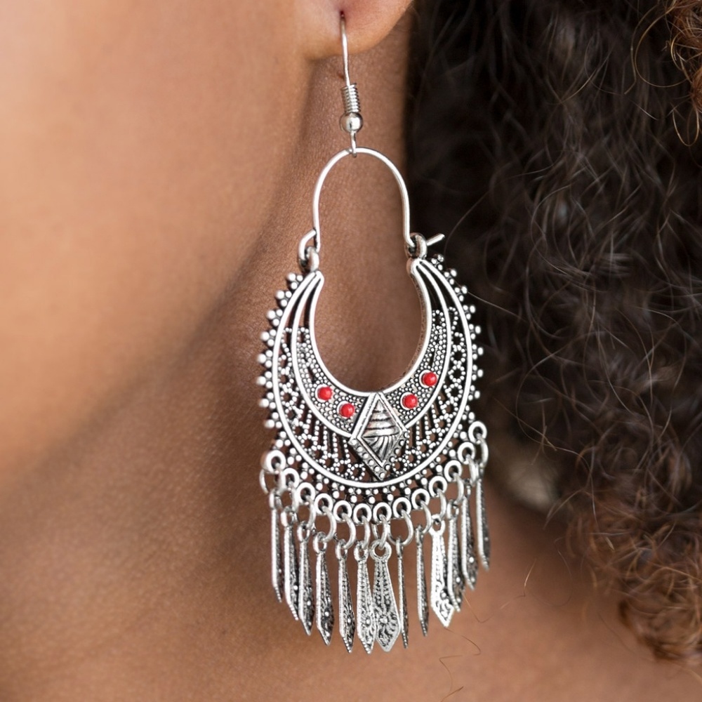Walk On The Wildside - Red Earrings